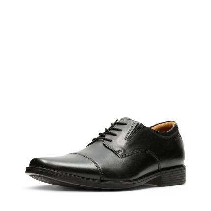 Мъжки обувки Clarks Tilden Cap естествена кожа черни