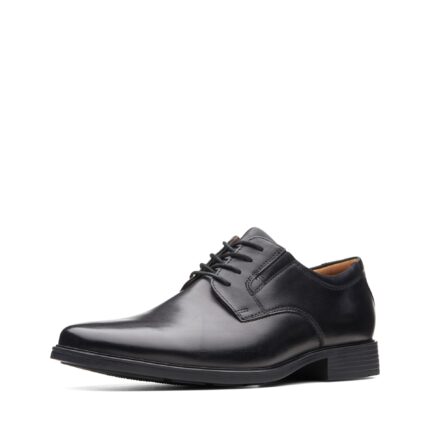 Елегантни мъжки кожени обувки Clarks Tilden Plain черни