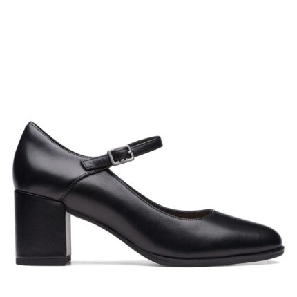 Дамски елегантни обувки на ток Clarks Freva55 Strap черни