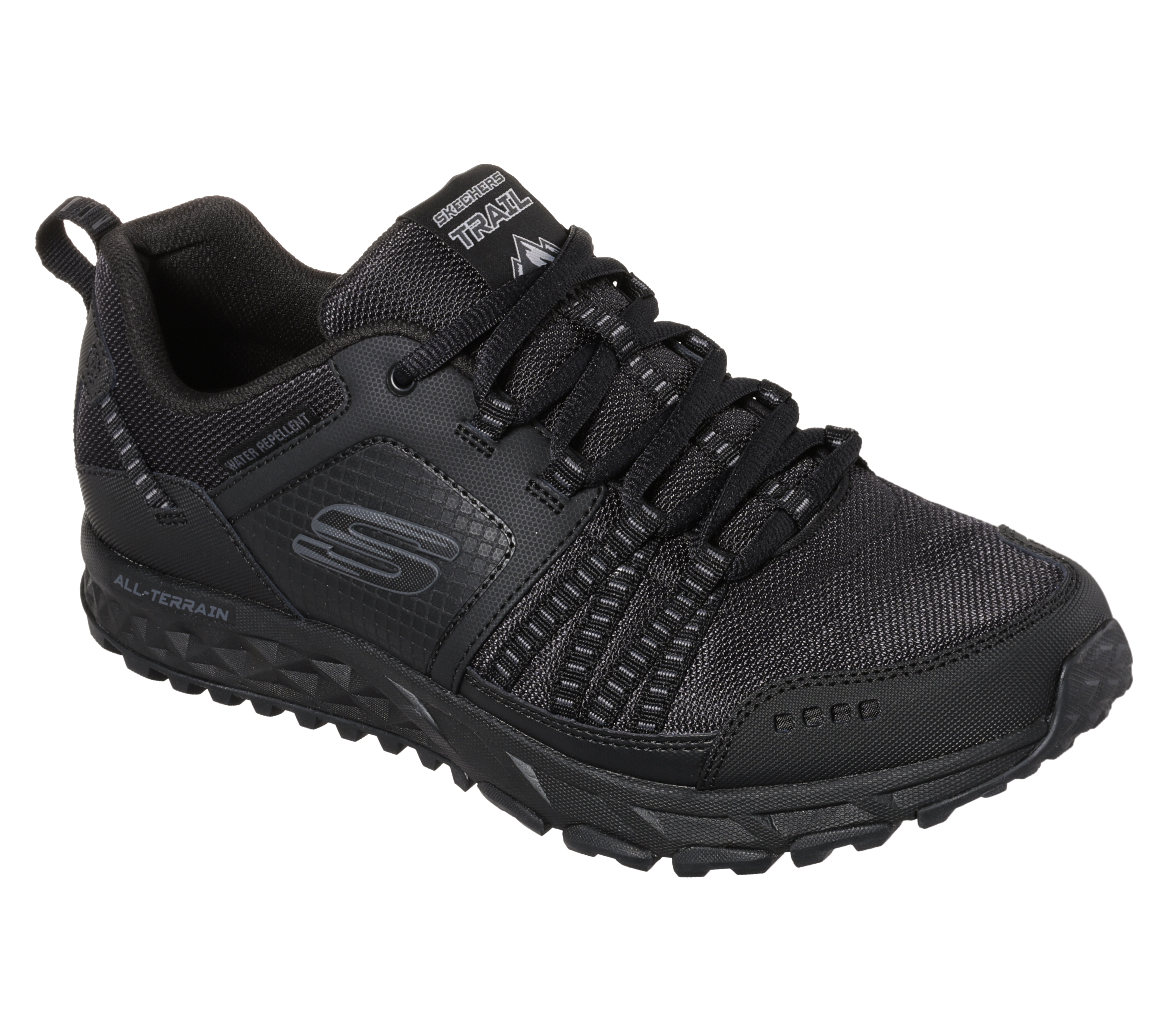 Мъжки спортни обувки Skechers Water Repellent черни мемори пяна естествена кожа