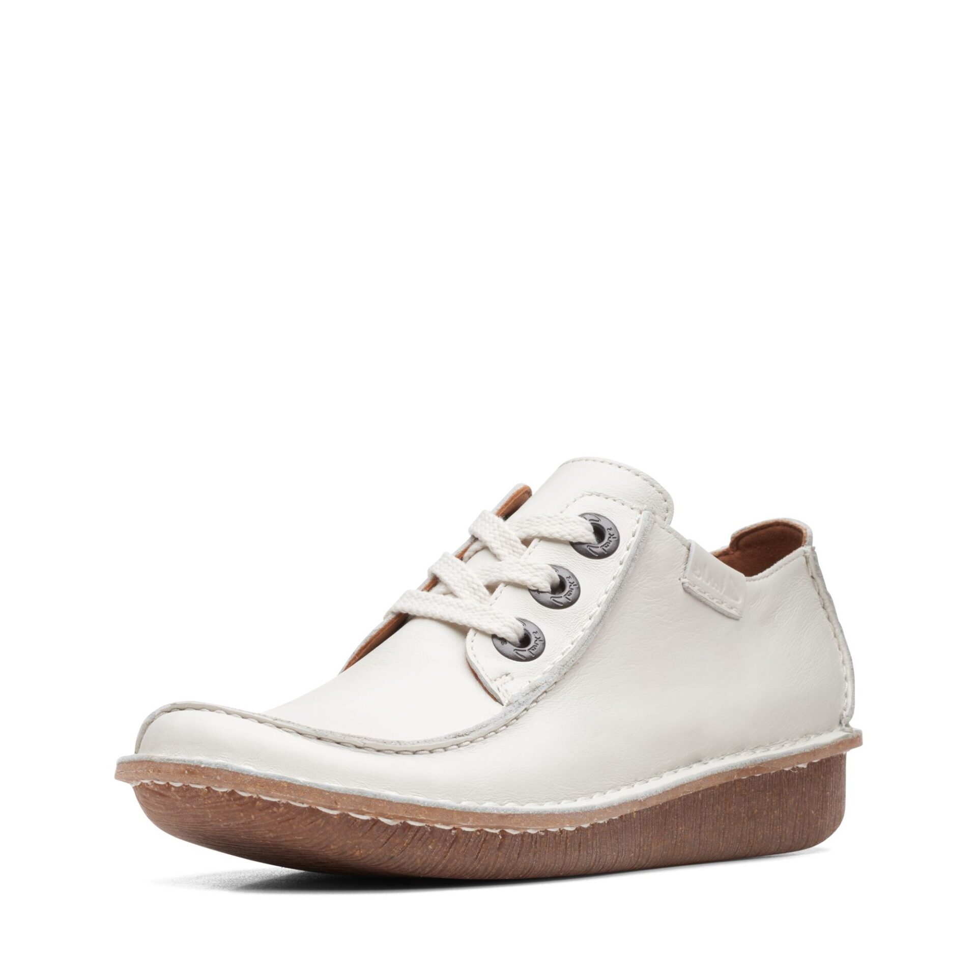 Дамски ежедневни обувки Clarks Funny Dream бели