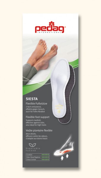 Стелки от Естествена кожа - Pedag Siesta - Произведени в Германия черни