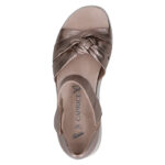 Дамски кожени сандали Caprice златисти - Image 5