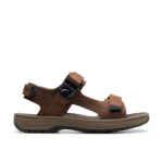 Мъжки кожени сандали Clarks кафяви - Image 2