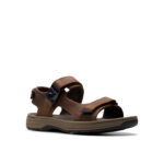 Мъжки кожени сандали Clarks кафяви - Image 3