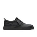 Ежедневни мъжки велурени обувки Clarks Polden Lace черни - Image 2