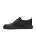 Ежедневни мъжки велурени обувки Clarks Polden Lace черни
