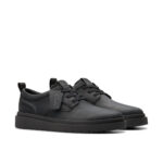Ежедневни мъжки велурени обувки Clarks Polden Lace черни - Image 4