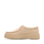 Дамски велурени обувки Clarks Torhill Bee бежови