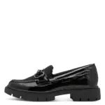 Дамски кожени обувки Tamaris Comfort Wide Fit черни - Image 2