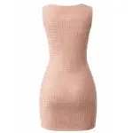 Мини бежова рокля Yoncy - Image 2
