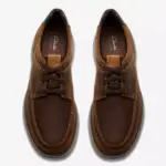 Мъжки ежедневни обувки естествен набук Clarks Mullan Moc кафяви - Image 3