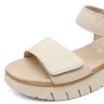 Дамски кожени сандали Tamaris Comfort Wide fit бежови - Image 4