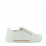 Дамски спортни обувки естествена кожа Clarks бели - Image 4