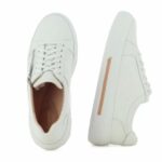 Дамски спортни обувки естествена кожа Clarks бели - Image 6