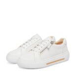 Дамски спортни обувки естествена кожа Clarks бели