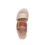 Дамски сандали естествена кожа Tamaris Wide Fit бежови/кафяви - Image 4